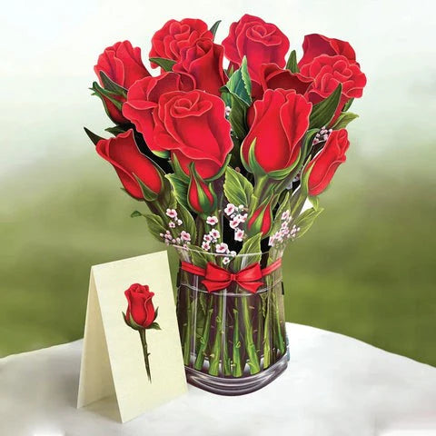 3D Paper Bouquet Card, POP Up Flower Greeting Cards